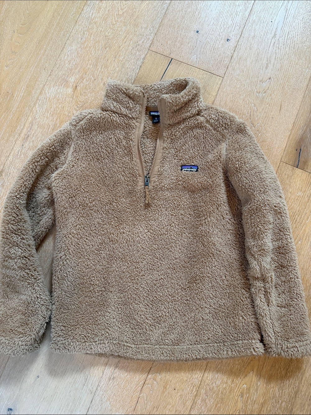 Patagonia Kids Brown Sherpa Quarter-Zip Pullover